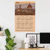 Duomo de Firenze, Florence Italy 2024カレンダー ポスター (ホームオフィス)
