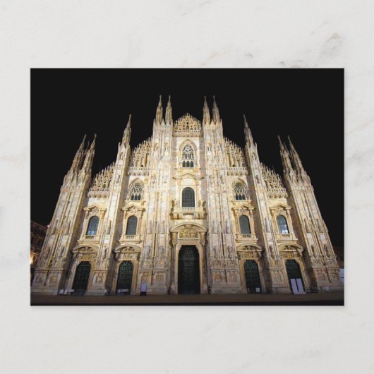 Duomo di Milano - Italy at Nightポストカード ポストカード (正面)