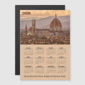 Duomo Florence Italy 2026 Calendar Magnetic Card (正面/裏面)