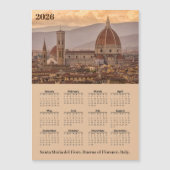 Duomo Florence Italy 2026 Calendar Magnetic Card (正面)