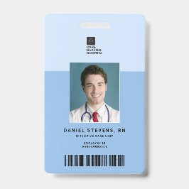 Duotone医療スタッフID +バーコード縦 バッジ