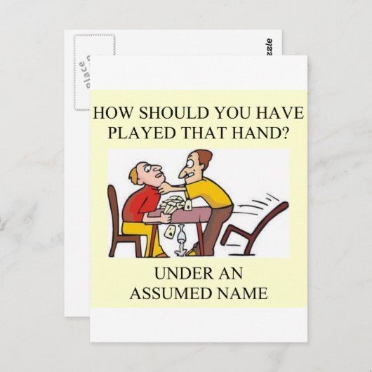 duplicate ブリッジゲームプレーヤー ポストカード (正面/裏面)