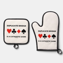 Duplicate Bridge Is A Cathartic Game Card Suits 鍋つかみ&鍋敷きセット