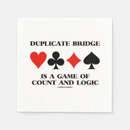 Duplicate Bridge Is A Game Of Count And Logic スタンダードカクテルナプキン