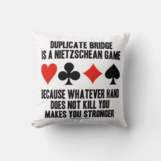Duplicate Bridge Nietzschean Game Whatever Hand クッション (正面)