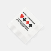Duplicate Bridge Where 50% Game Is An Achievement 縁ありカクテルナプキン (角)