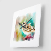 Duponts lark 131024AREF131 - Watercolor スクエア壁時計 (傾斜)