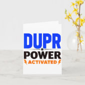 Duprパワー発動 _ 面白いピックルボール名言 カード (黄色い花)