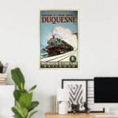 Duquesne P&LE Railroad New Retro Train Poster ポスター (ホームオフィス)