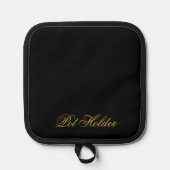 Durable Black Pot Holder for Safe Handling 鍋敷き (正面)