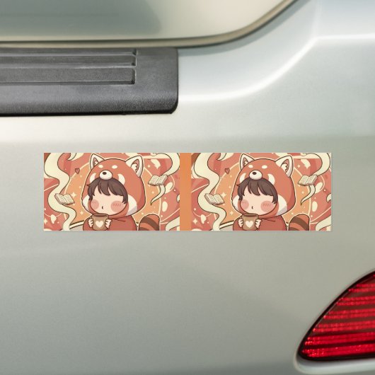  Durable Red Panda On Board Car Sticker バンパーステッカー (車上)