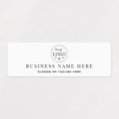 Durable Waterproof Business Info For Surfaces ラベル (デザイン1)