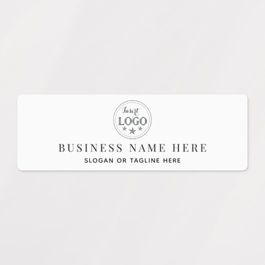 Durable Waterproof Business Info For Surfaces ラベル (デザイン1)