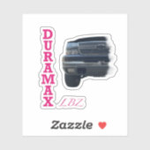 Duramax LBZ Black Truck Sticker (ピンク色の付ストライプ) シール (シート)