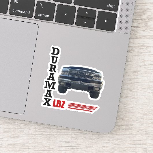 Duramax LBZ Black Truck Sticker with red ストライプTile シール (詳細)