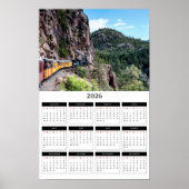 Durango Colorado Mountain Train 2026 Calendar ポスター (正面)