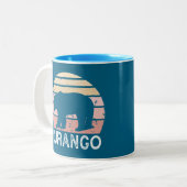 Durango Colorado Retro Bear ツートーンマグカップ (正面左)
