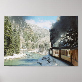 Durango Silverton Railroad in the winter ポスター