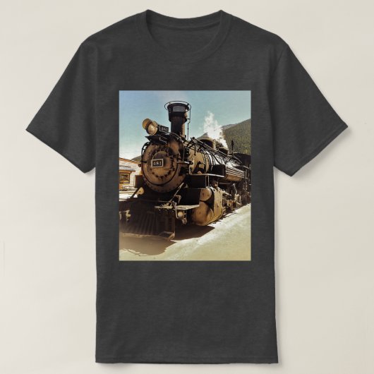 Durango to Silverton Narrow Gauge Railroad Engine Tシャツ (デザイン正面)