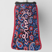 Durant Lions Golf - Blue paisley floral ゴルフヘッドカバー (回転90)