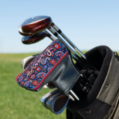 Durant Lions Golf - Blue paisley floral ゴルフヘッドカバー (インサイチュ)