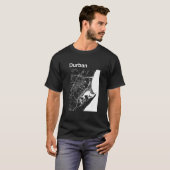 Durban South Africa Classic City Map Graphic Tシャツ (正面フル)