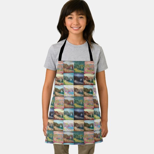 Durdle Door, Dorset, England Collage エプロン (インサイチュ)