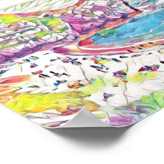 Durdle Door, Dorset, England Collage ポスター (角)