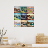 Durdle Door, Dorset, England Collage ポスター (キッチン)