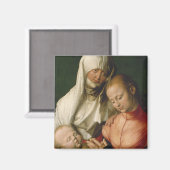 Durer著セントアンを持つヴァージンそして子供 マグネット (正面/裏面)