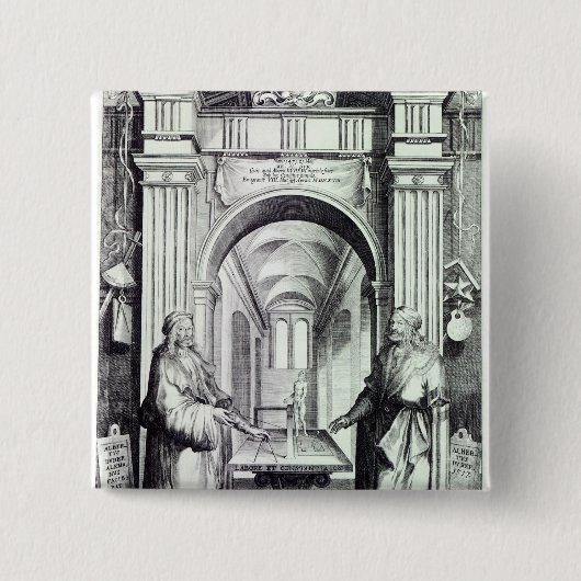 Durer、c.1628への尊敬 缶バッジ (正面)