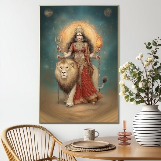 Durga Hindu Goddess of Strength and Protection ポスター