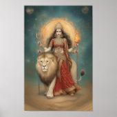 Durga Hindu Goddess of Strength and Protection ポスター (正面)