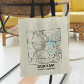 Durham, County Durham City Map Tote Bag トートバッグ