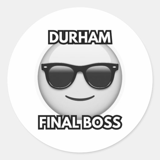 Durham Final Boss Sticker ラウンドシール (正面)