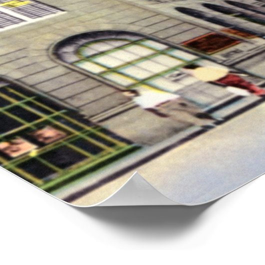 Durham North Carolina Main Street ポスター (角)