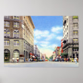 Durham North Carolina Main Street ポスター (正面)