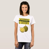 Durian: 警告's：明示的なスティンキーネス&セイボリー tシャツ (正面フル)