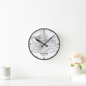 Dushanbe Clock City Line Art ラウンド壁時計 (ホーム)
