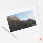 Dusk at Canyon Junction in Zion National Park 長方形シール (封筒)