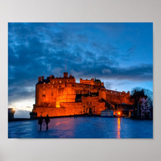 Dusk At Edinburgh Castle 10x8 Archival ポスター (正面)