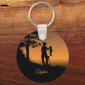 Dusk Personalのフィッシャー女性 キーホルダー (正面)