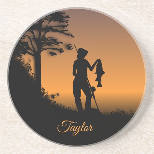 Dusk Personalのフィッシャー女性 コースター (正面)