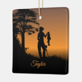 Dusk Personalのフィッシャー女性 セラミックオーナメント (左)