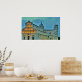Dusk Settles upon the Piazza dei Miracoli, Poster ポスター (キッチン)
