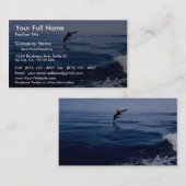 Duskyイルカ、側面図、急降下 名刺 (正面/裏面)