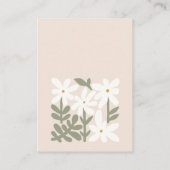 Dusky Blush Retro Minimal Floral Books For Baby エンクロージャーカード (裏面)