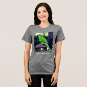 Dusky Headed Conure Parrot Personalized トライブレンドＴシャツ (正面全面)