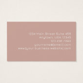 Dusky Pink Black Abstract Monogram Business Cards (裏面)