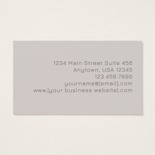 Dusky Pink Black Gold Monogram Business Cards (裏面)